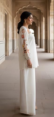Image of Asmeriyo Women Co-Ord Set || Women 2 Pic Embroidered Kurta Set || Stylish Cord Set (K-204)