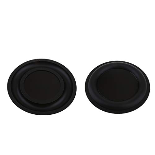 2Pcs Speaker Vibrating Membrane, Passive Bass Membranplatte Schwarz 160mm