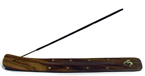 MERCAVIP Thermovip. Porta Inciensos. Tabla Grande de Madera de Fresno 26cm. Incrustaciones de Latón. Motivos Variados Cover
