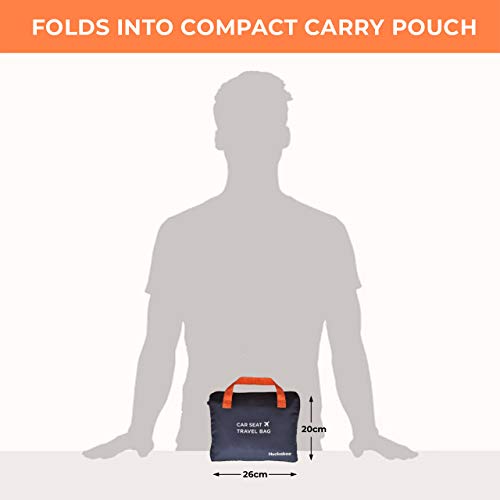 Huckaboo Car Seat Travel Bag - Strong Non Rip Nylon Car Seat Bag For Child Seats, Navy - Image 10