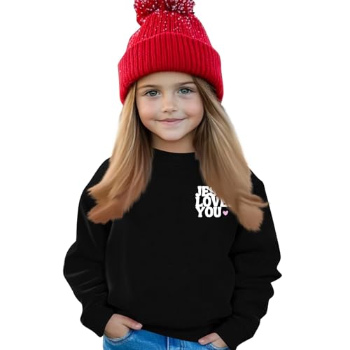 Jesus Loves You Crewneck Sweatshirt for Boys and Girls Casual Pullover Soft Unisex Casual Top2