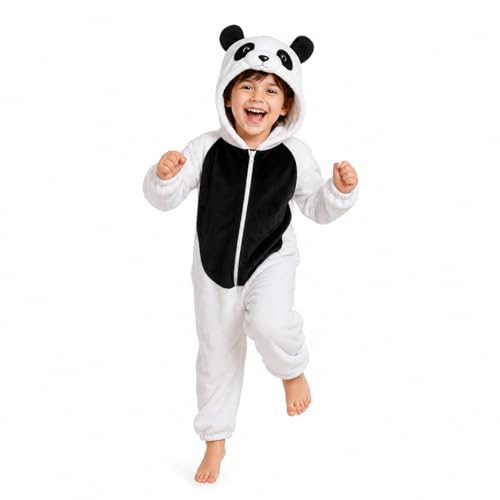 Image of Raj Costume Animal Fancy Dress Costume for Boys & Girls | Hooded Full Body Wildlife Zoo Animal Jumpsuit | Soft Costume for School Function, Fancy Dress, Halloween, Birthday, Cosplay & Role Play