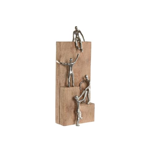 Figura Decorativa Naturale 15 x 10 x 39 cm argento marrone