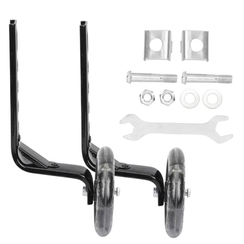 Ruedas Estabilizadoras para Bicicleta GALPADA, 2 piezas, Negro, para entrenamiento y desarrollo del equilibrio, fáciles de instalar, compatibles con bicicletas de 12 a 20 pulgadas miniatura 1