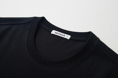 VEIISAR Men's Heavy Weight Crew Neck T-Shirt Mens Premium Cotton Tee - Pre Shrunk S-3XL4