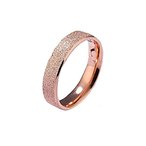 Yellow Chimes Rings for Women Dazzling Stardust Rose Gold Stainless Steel Band Ring for Girls & Women.