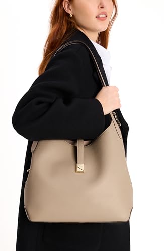 Image of kate spade new york Women's Deco Pebbled Leather Large Shoulder Bag