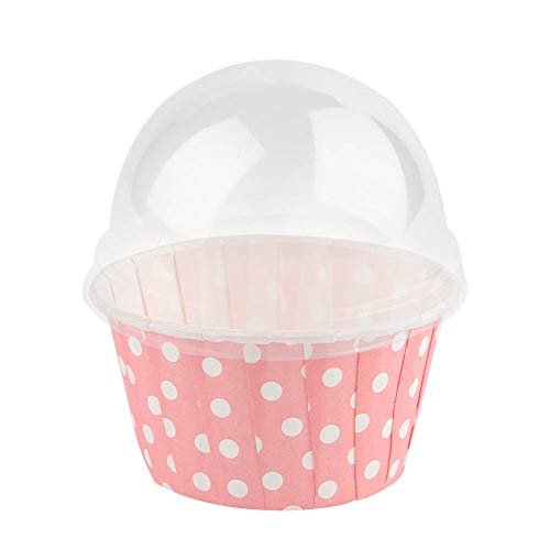 100 STKS Mini Cupcake Hittebestendig Papier Cup Cake Cup Mold Muffin Cup Oven Magnetron Beschikbaar:(Roze) - Afbeelding 4