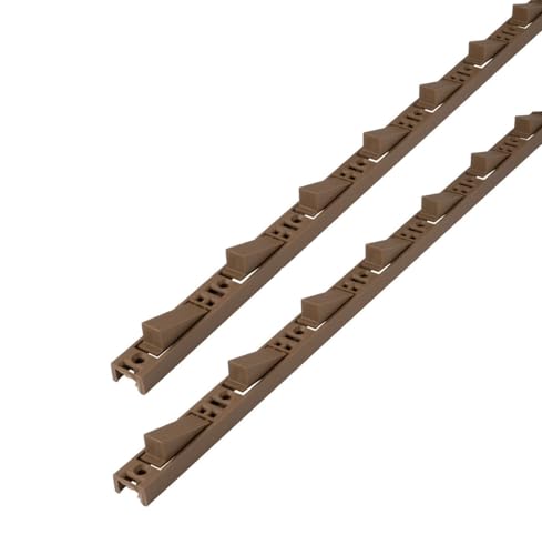 24 Inch Adjustable Shelf Bracket, Replacement RV Camper Trailer Cabinet Hardware, Brown, 2 Pack