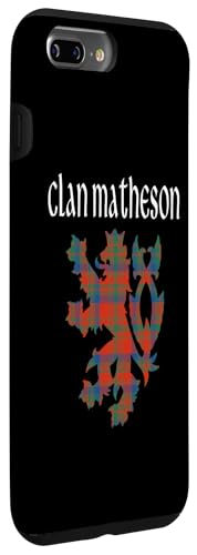 Image of iPhone 7 Plus /8 Plus Clan Matheson Tartan Scottish Family Name Scotland Pride Case