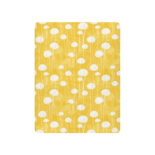 Image of Crib Sheet Breathable Soft Crib Mattress Sheet for Baby Toddler Boys Girls Fitted Pack n Play Crib Sheet Fit Standard Crib Mattress 52 x 28 Inch Round Dandelion Yellow