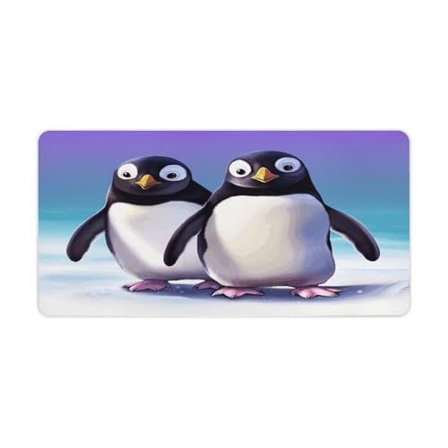 Cute Penguin4 Desk Mat Non-Slip Large Mouse Pad