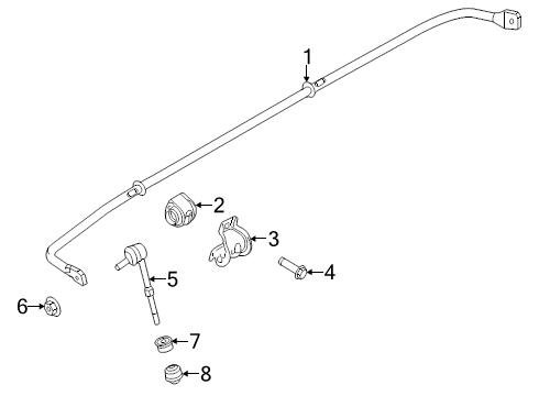Ford 6G9Z-5495-A, Suspension Stabilizer Bar Link Bushing