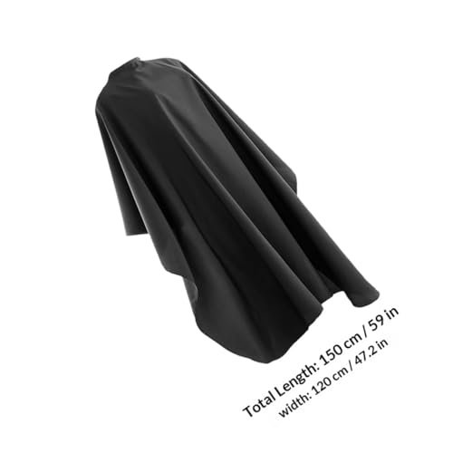 Capa para corte de cabello con cierre de broche, delantal de barbería 120x150cm, capa de peluquería de satén para hombres y mujeres, suministros profesionales de barbería para corte y peinado miniatura 2