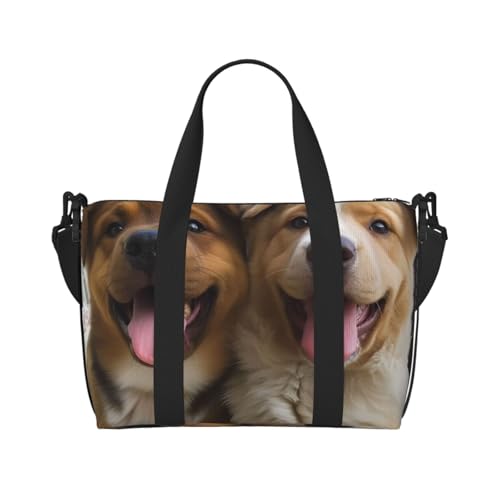 Travel Duffel Bag for Men Gym Bag, Funny dogs Luggage Bag with Shoulder Strap, Large Gym Tote Bag for Women, Weekender Overnight Bag, Foldable Carry on Bag for Airplane