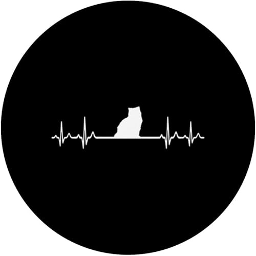 Miniatura 3 de Heartbeat - ECG Pulse Himalayan Cat PopSockets Swappable PopGrip