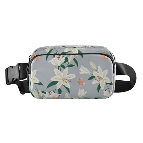 Lily Flowers Garden - Bolsa cruzada de moda para mujeres, hombres, adolescentes, bolsa cruzada multiusos con correa ajustable para viajes, compras, correr, Jardín de flores de lirio, 1 size