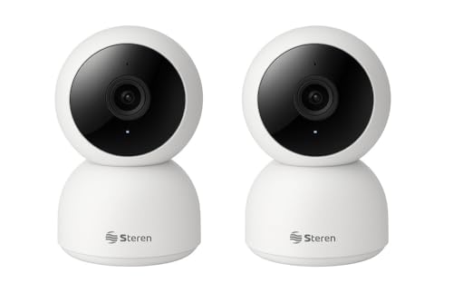 El Mejor Listado de Camaras de Vigilancia Steren - 5 favoritos. 41 STEREN 2 Cámaras de Seguridad Wi-Fi 3 Mpx robotizadas con seguidor de Movimiento, Doble Banda