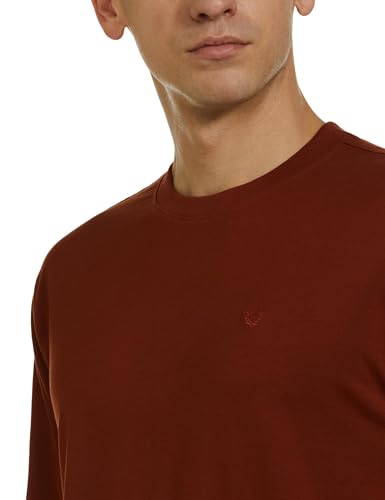 Image of Allen Solly Men's Cotton T-Shirt | Drop Shoulder | Back Print | Regular Fit | Casual Streetwear Style
