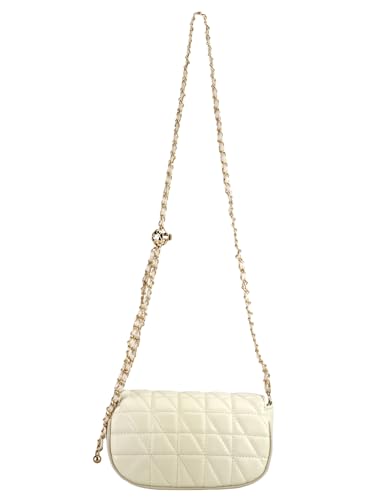 Women's Retro Quilted Handbag Glossy PU Leather Crossbody Bag Lock Evening Clutch Purse With Chain3