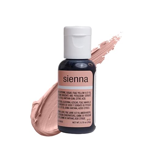 Chefmaster Sienna Liqua-Gel® Food Coloring | Vibrant Color | Professional-Grade Dye for Icing, Frosting, Fondant | Baking & Decorating | Fade-Resistant | Easy-to-Use | Made in USA | 0.70 oz
