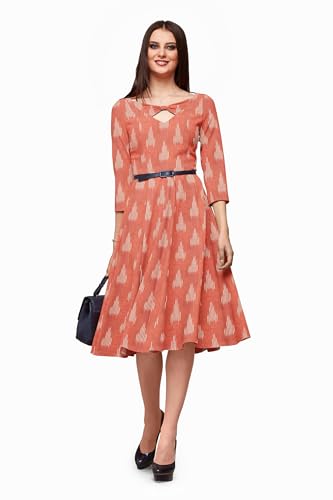 Image of Cotton Pochampally ikat unstitched blouse, Kurthi, long frock fabric material for women (1 meter, 2 meters & 3 meters)