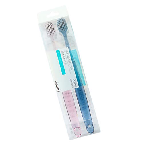 HEMOTON 2 Pcs Escova de Dentes de Cerdas Macias Manual Escova de Dentes de Cerdas Compactas Extra Ma
