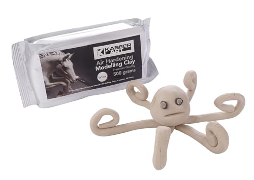 Kabeer Art Modelling Clay Air Hardening White 1 Pack 500 GMS Ideal Choice for...