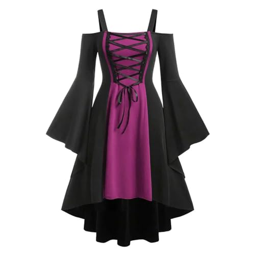 Halloween Costume Witch Vampire Gothic Dress Ghost Dresses Up Party Printed Medieval Ghost Bride Female Clothes-Rose Red-S Halloween Costume Witch Vampire Gothic Dress Ghost Dresses Up Party Printed Medieval Ghost Bride Female Clothes-Rose Red-S