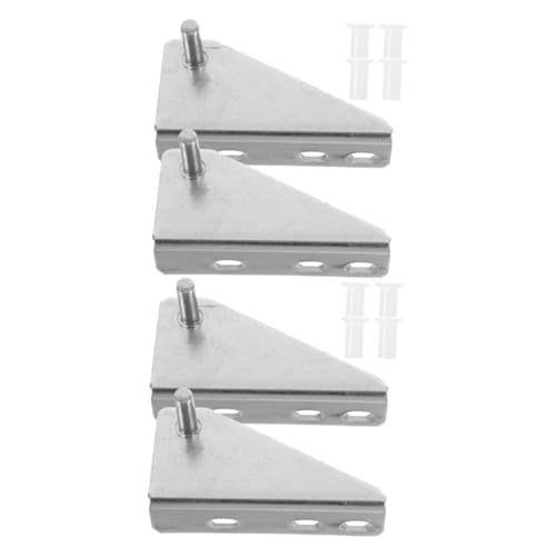 BIUDECO Juego de 4 Bisagras de Acero Inoxidable para Puerta de Congelador Tapa de Goma Eje de 35 MM Accesorio para Reparación de Frigorífico Doméstico Compatible Puertas de Frigorífico