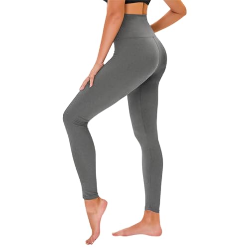 High Waisted Leggings for Women - No See Through Tummy Control Cycling Workout Yoga Pants with Pockets Reg & Plus