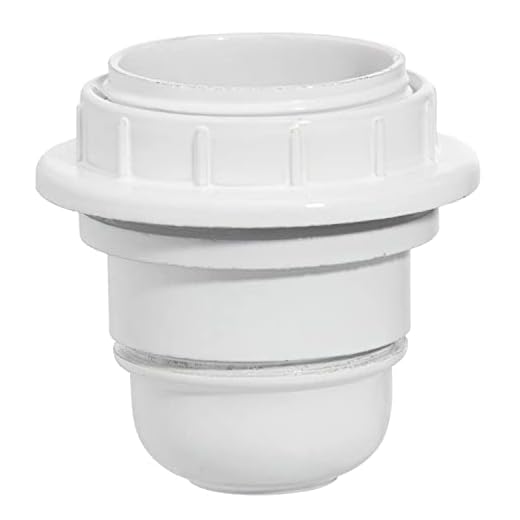 MAURER Portalamparas 4A. E-27 Con Rosca + Arandela Blanco