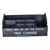 LCSVCCXA Besteckhalter Aus [Materialbezeichnung Einfügen], Multifunktionaler Papptellerspender für Gabeln, Servietten, Löffel, Becher Und Riegel, Schwarz