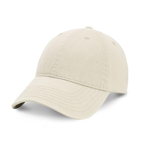 CHOK.LIDS Everyday Premium Dad Hat Unisex Cotton Baseball Cap for Men and Women Adjustable Lightweight Polo Style Curved Brim (Latte)