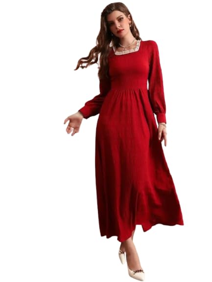 Elegant Red Georgette Solid Gown for Women (V Collection_P-30613300-M)-picture-24