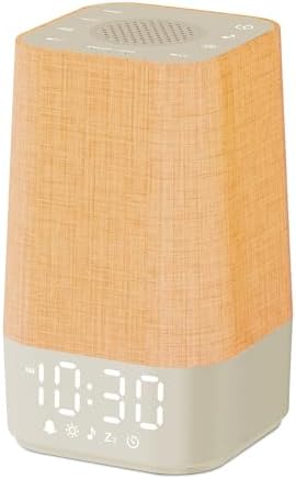 Wkzay White Noise Sound Machine: 30 Soothing Sounds, Sunrise Alarm Clock for Gentle Wake Up, Adjustable Volume & Night Light, Timer, Ideal for Adults, Kids and Babies - Easy to Sleep, Relax, Focus
