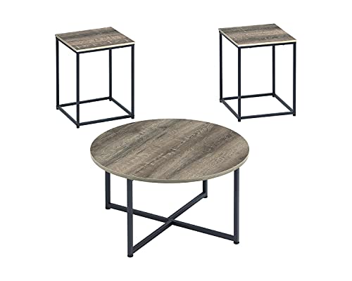 Signature Design by Ashley Wadeworth Urban Wood Grain 3-Piece Table Set, Includes 1 Coffee Table and...