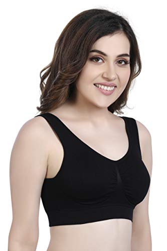 Image of Plumbury Women's Nylon Lightly Padded Wire Free Sports Bra