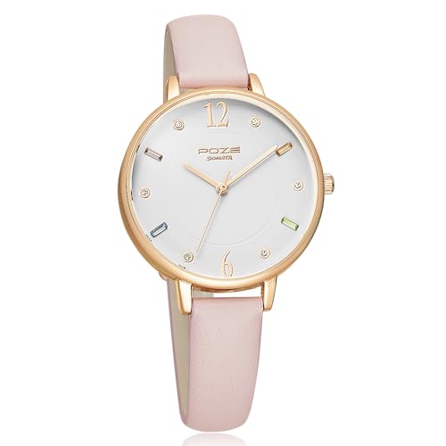 Sonata Poze Quartz Analog White Dial PU Leather Strap Watch for Women-SP80033WL01W (B0CT5QF3N8) Amazon Price History, Amazon Price Tracker