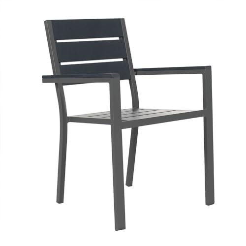 Home Deluxe - stapelbarer Gartenstuhl Madera - BxTxH: 56,6 x 57,5 x 85 cm -...