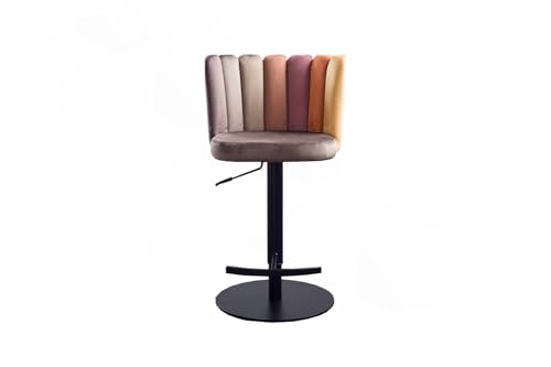 KAWOLA Barhocker Design höhenverstellbar & drehbar JADA Velvet Braun, Eleganter Barstuhl, Moderner Küchenhocker KAWOLA Barhocker Design höhenverstellbar & drehbar JADA Velvet Braun, Eleganter Barstuhl, Moderner Küchenhocker