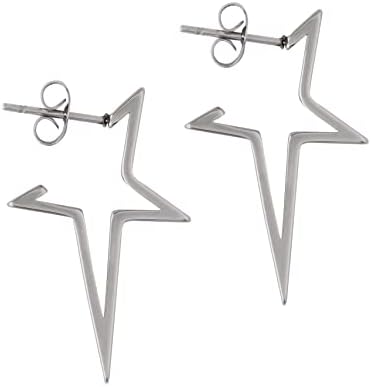Sacina Spike Star Earrings Dangle, Y2k Goth Punk Grunge Emo Earri...