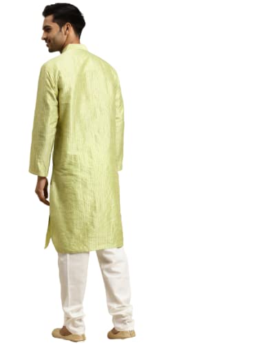 Image of SOJANYA Men's Jacquard Silk Long Kurta - Diwali Celebration Ethnic Wear for Men