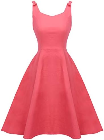 Women's 1950's Bowknot Vintage Retro Rockabilly Party Swing Dress