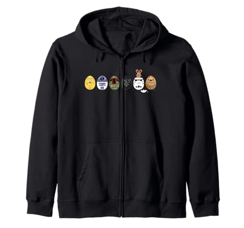 Star Wars Classic Characters Easter Eggs Spring Zip Hoodie fini les coups de froid