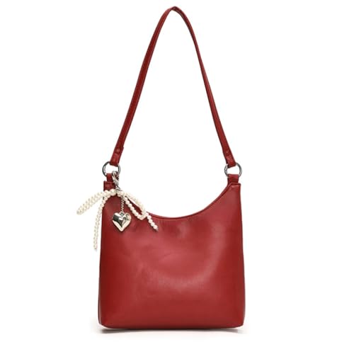 LEIDJGUN Bolso bandolera de piel sintética para mujer, para cualquier ocasión, Red