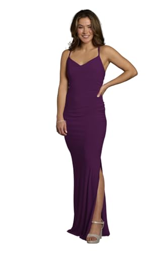 David's Bridal Jersey Cowl Neck Cross Back Sheath Dress