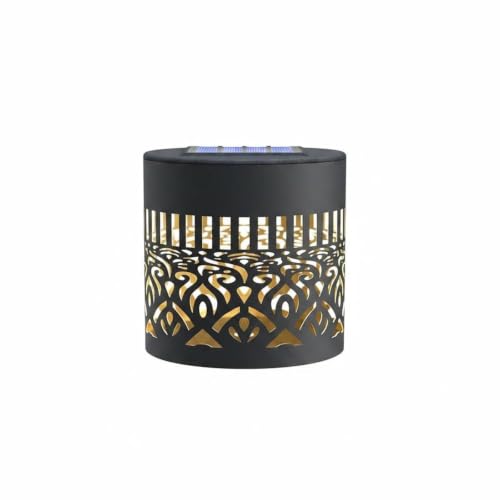 Image of Solar Mandala Light - Metal Cutout Decorative Garden Lamp, Warm Glow
