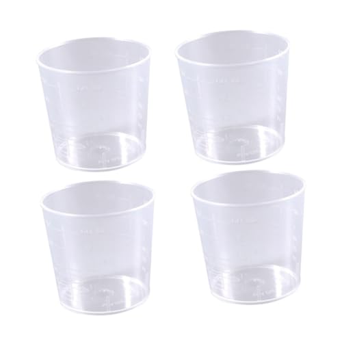 KICHOUSE 60ml Plastic Graduated Measuring Cups Set 25pcs Liquid Measuring Cup for Household
