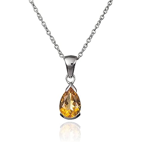 namana 925 Sterling Silver Necklace with Citrine Gemstone Cover
